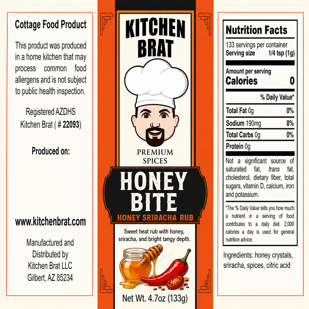 Honey Bite Rub 4.7oz
